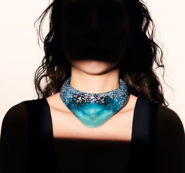 Oracle's Collar Necklace in Blue