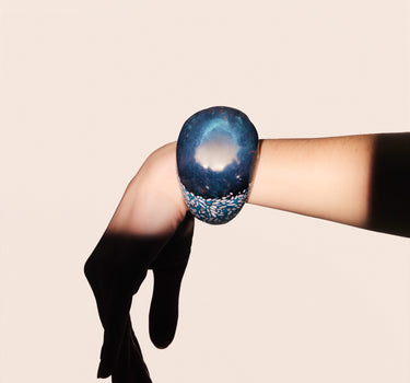 Oracle's Wide Cuff Bracelet in Blue